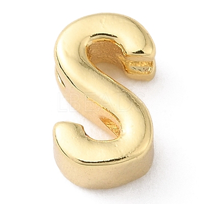 Rack Plating Brass Slide Charms KK-M254-15G-S-1