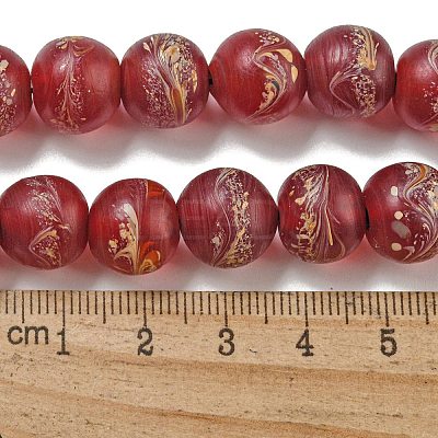 Handmade Lampwork Beads Strands BLOW-D006-07F-1