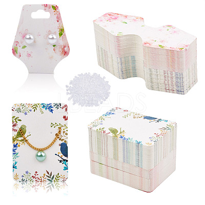 500Pcs 5 Style  Paper Necklace Display Cards DIY-YS0001-27-1