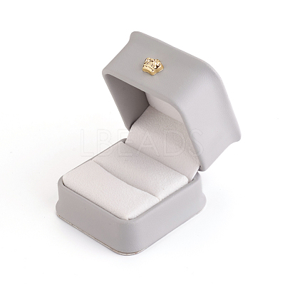 PU Leather Ring Gift Boxes LBOX-L005-A02-1
