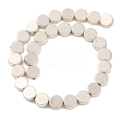 Flat Round Tibetan Style Alloy Bead Strands X-TIBEB-O007-48-NR-1