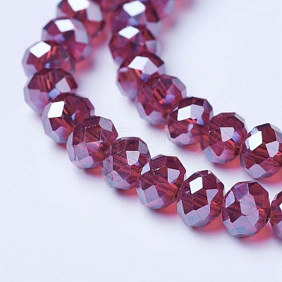 Electroplate Glass Beads Strands EGLA-A034-T1mm-A02-1