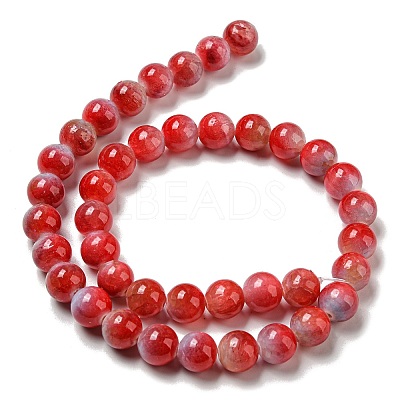 Dyed Natural White Jade Beads Strands G-F764-03D-1
