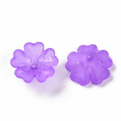 Transparent Frosted Acrylic Bead Caps MACR-S371-04A-747-1