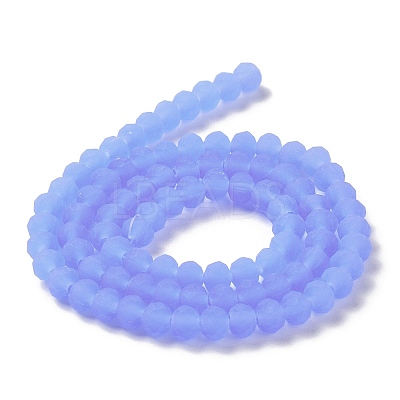 Imitation Jade Solid Color Glass Beads Strands EGLA-A034-J3mm-MD03-1