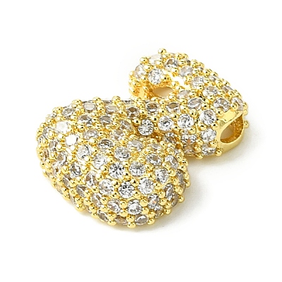 Rack Plating Brass Clear Cubic Zirconia Pendants KK-S378-01G-Z-1