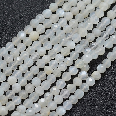 Natural White Moonstone Beads Strands G-E411-07-4mm-1