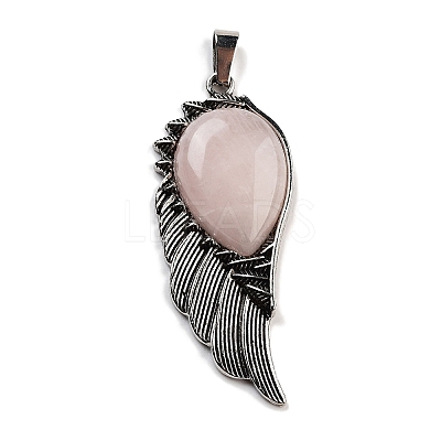 Natural Rose Quartz Big Pendants G-G112-02AS-13-1