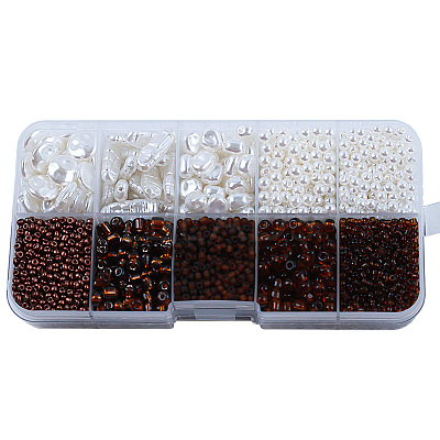 DIY 10 Style ABS & Acrylic Beads Jewelry Making Finding Kit DIY-N0012-05C-1