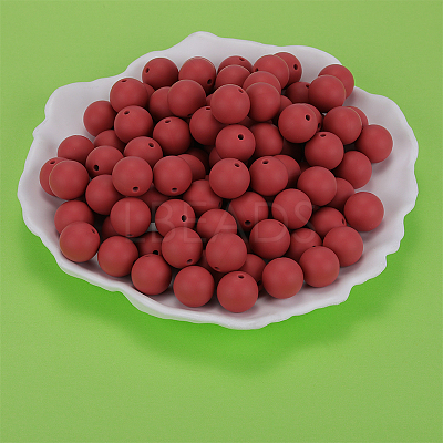 Round Silicone Focal Beads SI-JX0046A-94-1