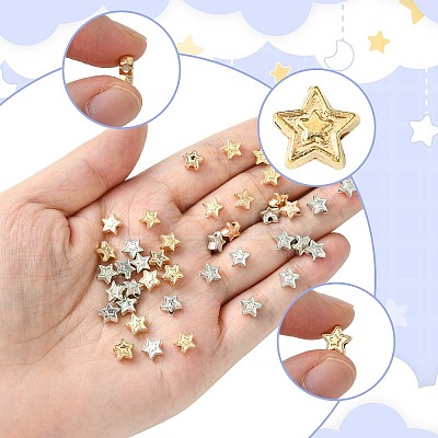 250Pcs 2 Colors CCB Plastic Beads CCB-FS0001-10-1