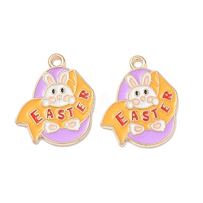 Easter Alloy Enamel Pendants LS-ENAM-I055-01KCG-08-1