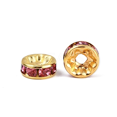 Brass Rhinestone Spacer Beads RB-A014-Z8mm-23G-1