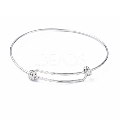 Non-Tarnish Adjustable 304 Stainless Steel Bangles Making MAK-F286-01P-1