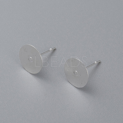 304 Stainless Steel Stud Earring Findings STAS-H436-24S-10mm-1