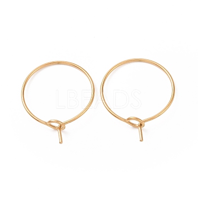 Ion Plating(IP) 316L Surgical Stainless Steel Hoop Earring Findings LS-STAS-D164-03G-1