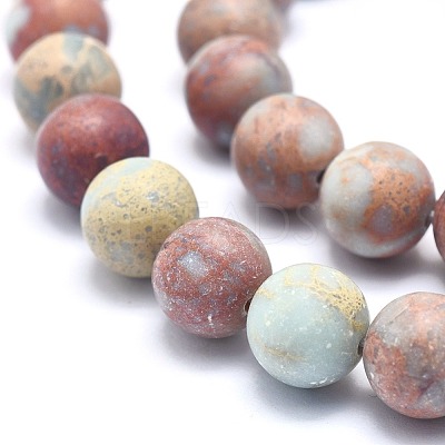 Natural Aqua Terra Jasper Beads Strands G-N0128-48F-10mm-1