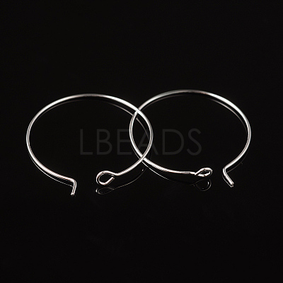 Silver Color Plated Brass Earring Hoops X-EC067-2S-1
