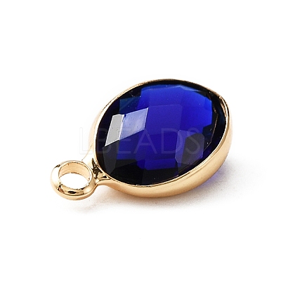 Faceted Glass Pendants X-KK-WH0046-59G-09-1
