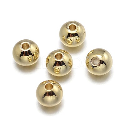 Brass Beads KK-F0317-8mm-01G-NR-1