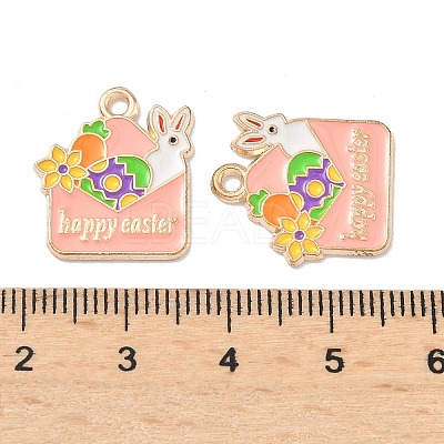 Easter Alloy Enamel Pendants ENAM-I055-01KCG-04-1