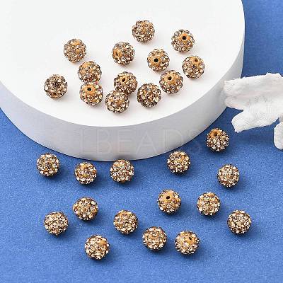 Polymer Clay Rhinestone Beads LS-RB-H284-6MM-Half-246-1
