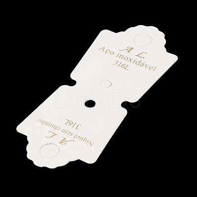 Fold Over Gold Stamping Word Cardboard Paper Jewelry Display Cards for Necklace & Bracelet Storage CDIS-M005-24-1