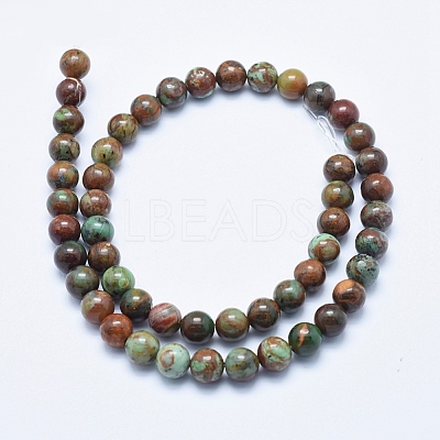 Natural Quartzose Jade Beads Strands G-E444-32-8mm-1