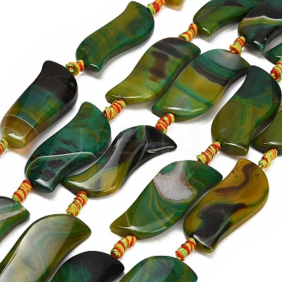 Dyed & Heated Natural Banded Agate Beads Strands GG-CBAB9C6-B03-01-1