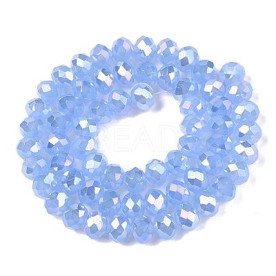 Electroplate Glass Beads Strands EGLA-A044-J8mm-B03-1