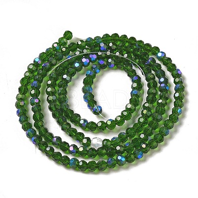 Electroplate Transparent Glass Beads Strands EGLA-A035-T3mm-L10-1