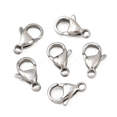 Tarnish Resistant 304 Stainless Steel Lobster Claw Clasps STAS-AB16-1