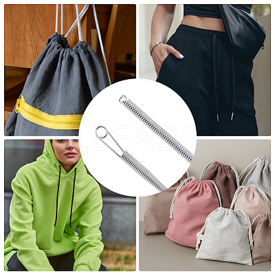 12Pcs Spring Steel Elastic Band Threader Drawstring Guide FIND-FH0011-18-1
