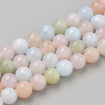 Natural Morganite Beads Strands X-G-Q961-08-8mm-1