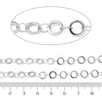 304 Stainless Steel Ring Link Chains CHS-G044-05P-07-1