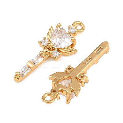 Brass Micro Pave Cubic Zirconia Pendants CU-CBA7392-08G-01-1