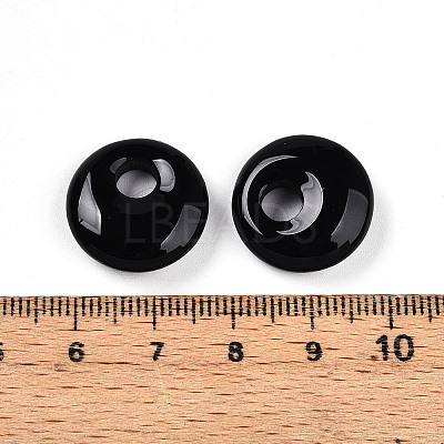 Natural Black Agate Pendants LS-G-T122-67V-1
