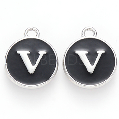 Platinum Plated Alloy Charms ENAM-S118-02V-P-1