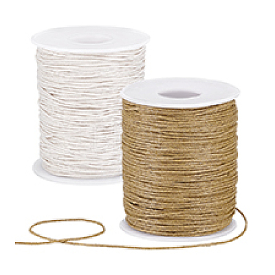 2 Rolls 2 Colors Waxed Cotton Cords YC-PH0001-52E-1