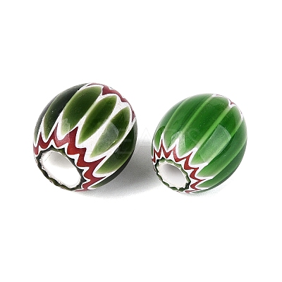 Handmade Millefiori Glass Barrel Beads LA-N002-19E-1