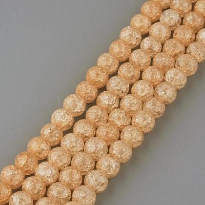 Synthetic Crackle Quartz Beads Strands GLAA-S134-6mm-07-1