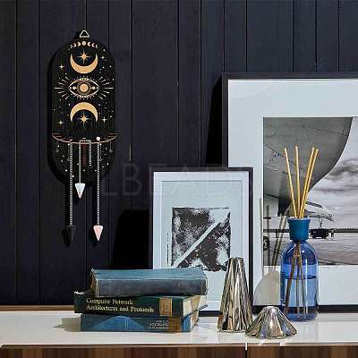 1 Set Hanging Wooden Display Shelf DIY-CP0008-65A-1