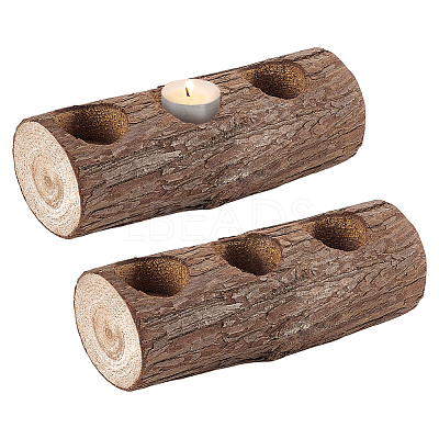 Wooden Candlestick AJEW-WH0591-167-1