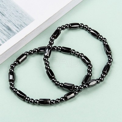 Magnetic Hematite Bracelets X-BJEW-Q005-1