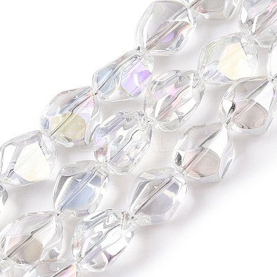 Electroplate Glass Beads Strands EGLA-T021-10B-1