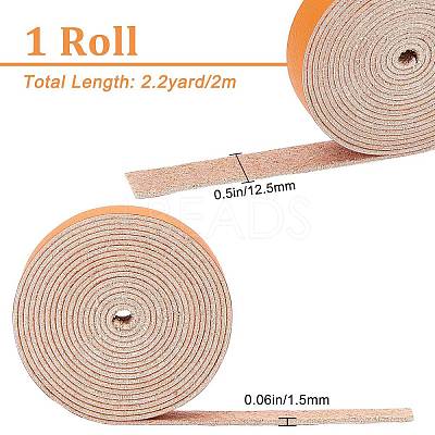 Flat Microfiber Imitation Leather Cord LC-WH0006-07A-05-1