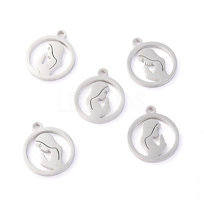 Non-Tarnish 304 Stainless Steel Pendants STAS-O142-54P-1