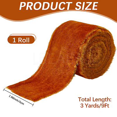 3 Yards Nylon Ribbon with Raw Edge SRIB-WH20020-024B-1