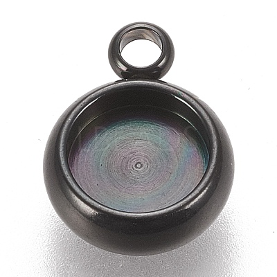 304 Stainless Steel Pendant Cabochon Settings X-STAS-K202-03B-B-1