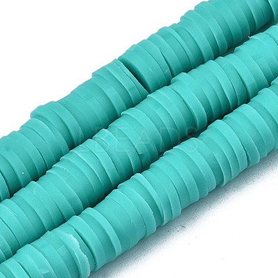 Handmade Polymer Clay Beads Strands CLAY-R089-6mm-031-1